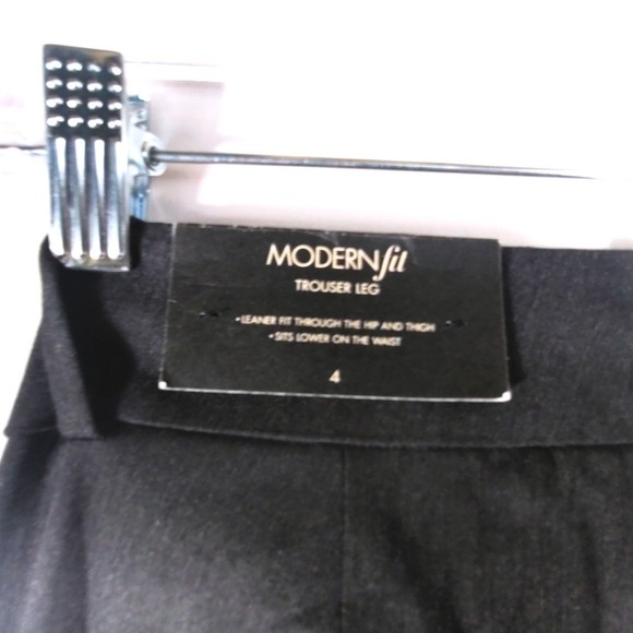 Ann Taylor Womens 4 Modern Fit Trouser Leg Gray Dress Pants Professional NWT - Picture 10 of 11